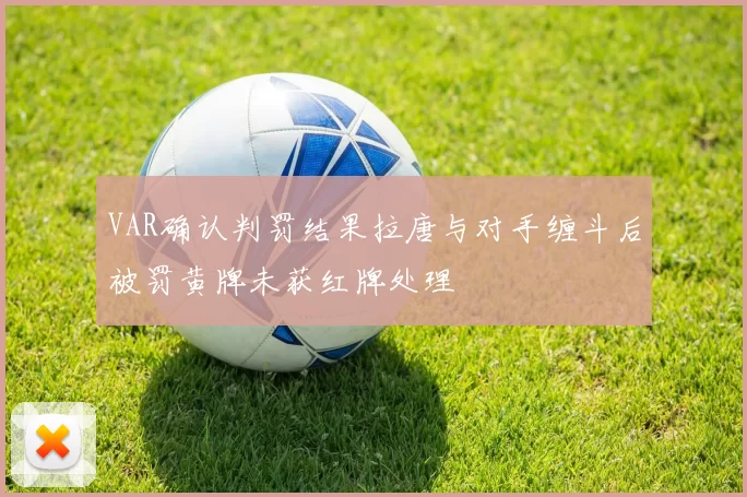 VAR确认判罚结果拉唐与对手缠斗后被罚黄牌未获红牌处理